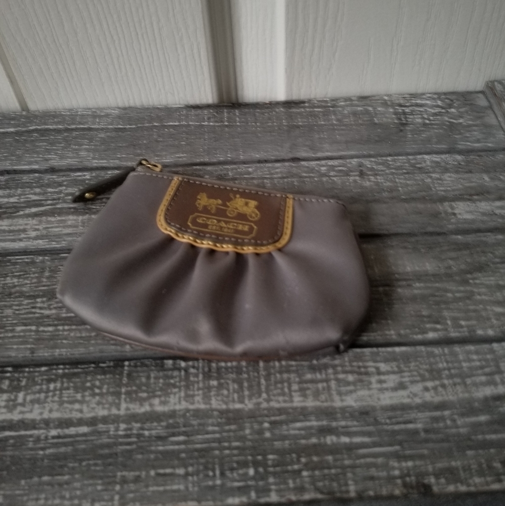 Cute Grey COACH Wristlet